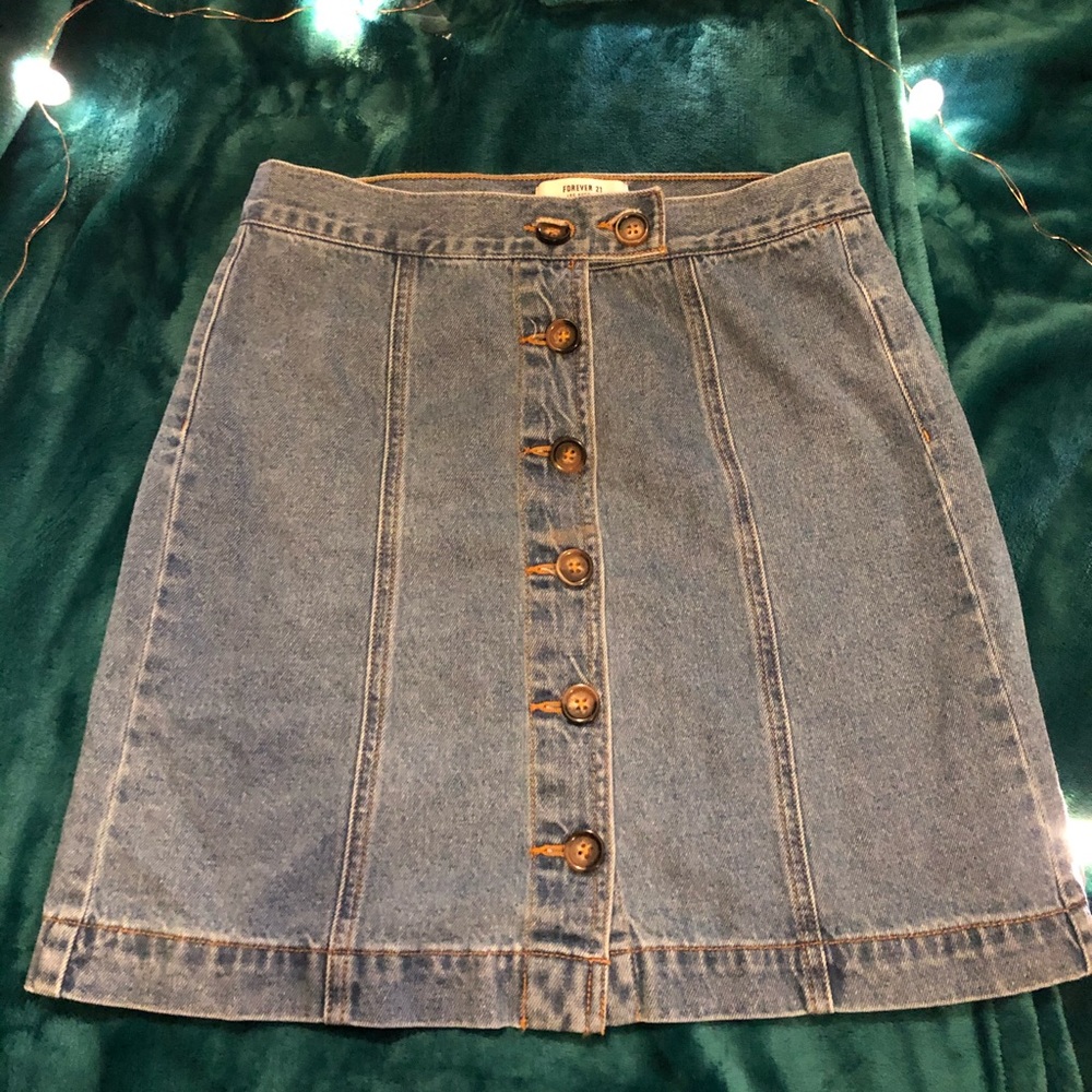 forever 21 jean skirt